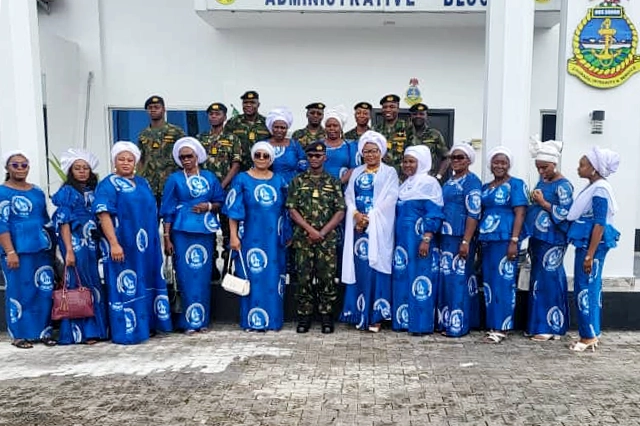 Flag Officer Commanding (FOC), Central Naval Command with Mrs Yulgo J. Chugali and Rear Admiral  Umar Chugali (AOC)
