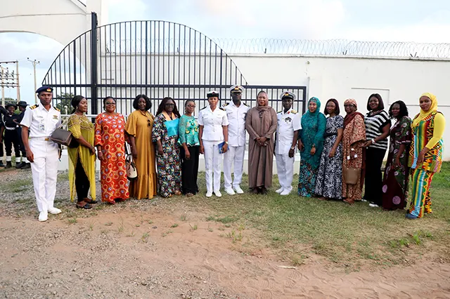 NOWA National President, Mrs. Ijeoma Ogalla, represented by Vice President of NOWA, Mrs. Zainab Akpan, in group photo with management of NOWA Schools, Karshi