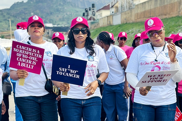 Breast Cancer Awareness Walk at Admiralty Estate, Asokoro, Abuja, as part of Breast Cancer Awareness Month